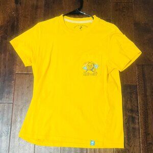 Free Planet "Good Vibes" Yellow Graphic Pocket T-Shirt